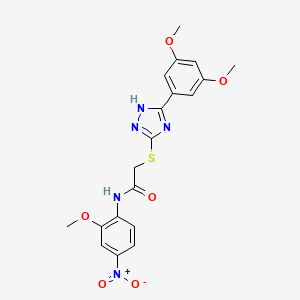 2-{[5-(3,5-dimethoxyphenyl)-4H-1,2,4-triazol-3-yl]thio}-N-(2-methoxy-4-nitrophenyl)acetamide