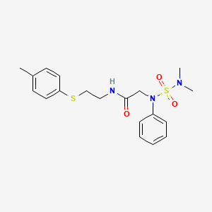 2-[(DIMETHYLSULFAMOYL)(PHENYL)AMINO]-N-{2-[(4-METHYLPHENYL)SULFANYL]ETHYL}ACETAMIDE