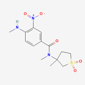 N-methyl-4-(methylamino)-N-(3-methyl-1,1-dioxothiolan-3-yl)-3-nitrobenzamide