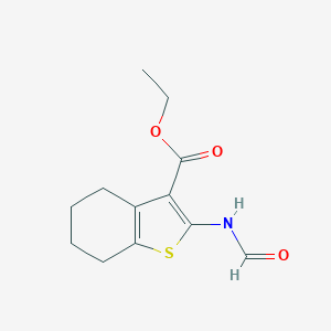 molecular formula C12H15NO3S B421179 Ethyl 2-(formylamino)-4,5,6,7-tetrahydro-1-benzothiophene-3-carboxylate CAS No. 62821-69-6
