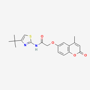 N-(4-tert-butyl-1,3-thiazol-2-yl)-2-(4-methyl-2-oxochromen-6-yl)oxyacetamide