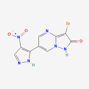 molecular formula C9H5BrN6O3 B4211797 3-bromo-6-(4-nitro-1H-pyrazol-3-yl)pyrazolo[1,5-a]pyrimidin-2(1H)-one 