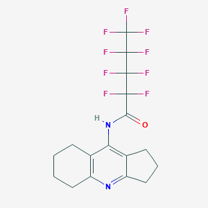 molecular formula C17H15F9N2O B421182 2,2,3,3,4,4,5,5,5-nonafluoro-N-(2,3,5,6,7,8-hexahydro-1H-cyclopenta[b]quinolin-9-yl)pentanamide 