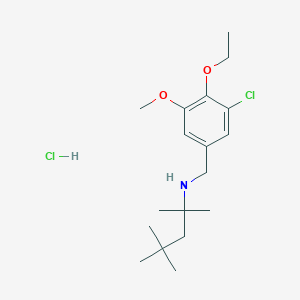 molecular formula C18H31Cl2NO2 B4211820 N-(3-chloro-4-ethoxy-5-methoxybenzyl)-2,4,4-trimethyl-2-pentanamine hydrochloride 