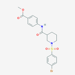 methyl 4-[({1-[(4-bromophenyl)sulfonyl]-3-piperidinyl}carbonyl)amino]benzoate