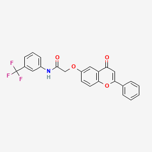 molecular formula C24H16F3NO4 B4211859 2-[(4-oxo-2-phenyl-4H-chromen-6-yl)oxy]-N-[3-(trifluoromethyl)phenyl]acetamide 