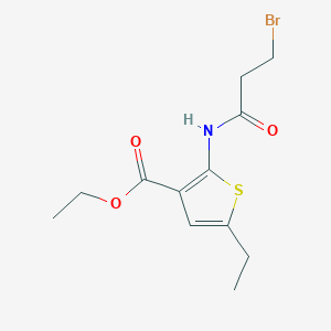 molecular formula C12H16BrNO3S B421186 Ethyl 2-[(3-bromopropanoyl)amino]-5-ethylthiophene-3-carboxylate CAS No. 331666-25-2