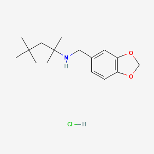 molecular formula C16H26ClNO2 B4211867 N-(1,3-benzodioxol-5-ylmethyl)-2,4,4-trimethylpentan-2-amine;hydrochloride 