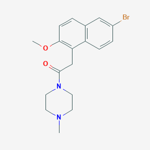 molecular formula C18H21BrN2O2 B4211868 1-[(6-bromo-2-methoxy-1-naphthyl)acetyl]-4-methylpiperazine 