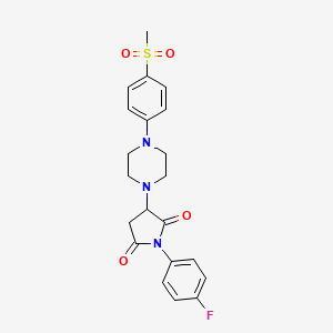 1-(4-Fluorophenyl)-3-{4-[4-(methylsulfonyl)phenyl]piperazin-1-yl}pyrrolidine-2,5-dione