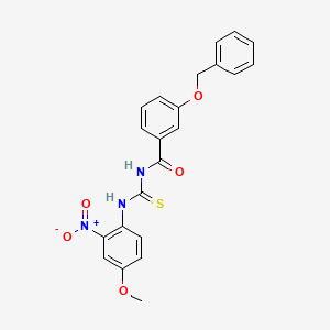 3-(benzyloxy)-N-{[(4-methoxy-2-nitrophenyl)amino]carbonothioyl}benzamide