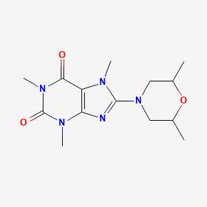 8-(2,6-dimethylmorpholin-4-yl)-1,3,7-trimethyl-3,7-dihydro-1H-purine-2,6-dione