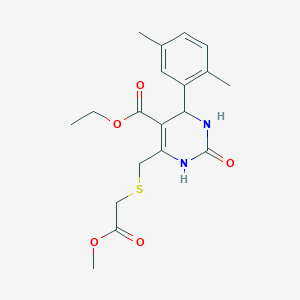 Ethyl 4-(2,5-dimethylphenyl)-6-{[(2-methoxy-2-oxoethyl)sulfanyl]methyl}-2-oxo-1,2,3,4-tetrahydropyrimidine-5-carboxylate