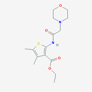 molecular formula C15H22N2O4S B421195 Ethyl 4,5-dimethyl-2-[(morpholin-4-ylacetyl)amino]thiophene-3-carboxylate CAS No. 62349-11-5