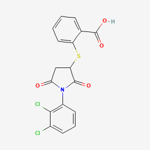 2-{[1-(2,3-dichlorophenyl)-2,5-dioxo-3-pyrrolidinyl]thio}benzoic acid