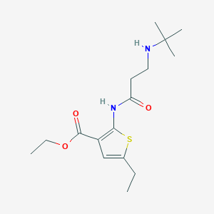 molecular formula C16H26N2O3S B421196 ethyl 2-[(N-tert-butyl-beta-alanyl)amino]-5-ethylthiophene-3-carboxylate 