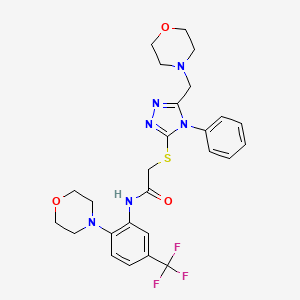 2-{[5-(4-morpholinylmethyl)-4-phenyl-4H-1,2,4-triazol-3-yl]thio}-N-[2-(4-morpholinyl)-5-(trifluoromethyl)phenyl]acetamide