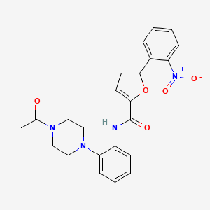 molecular formula C23H22N4O5 B4211978 N-[2-(4-acetylpiperazin-1-yl)phenyl]-5-(2-nitrophenyl)furan-2-carboxamide 