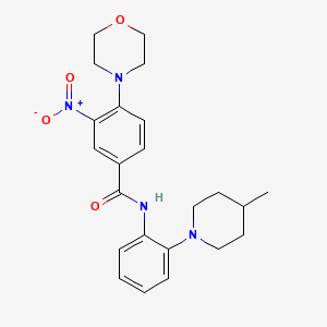 N-[2-(4-methyl-1-piperidinyl)phenyl]-4-(4-morpholinyl)-3-nitrobenzamide