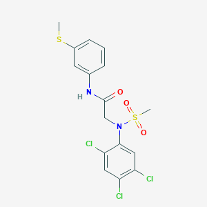 N~2~-(methylsulfonyl)-N~1~-[3-(methylthio)phenyl]-N~2~-(2,4,5-trichlorophenyl)glycinamide