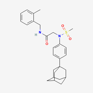 N~2~-[4-(1-adamantyl)phenyl]-N~1~-(2-methylbenzyl)-N~2~-(methylsulfonyl)glycinamide