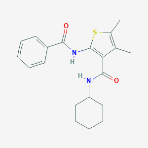 molecular formula C20H24N2O2S B421200 2-(benzoylamino)-N-cyclohexyl-4,5-dimethyl-3-thiophenecarboxamide CAS No. 301212-20-4