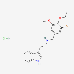 N-[(3-bromo-4-ethoxy-5-methoxyphenyl)methyl]-2-(1H-indol-3-yl)ethanamine;hydrochloride