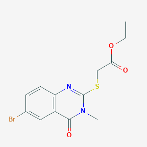 ethyl [(6-bromo-3-methyl-4-oxo-3,4-dihydro-2-quinazolinyl)thio]acetate