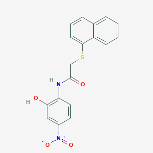 molecular formula C18H14N2O4S B4212023 N-(2-hydroxy-4-nitrophenyl)-2-(1-naphthylthio)acetamide 