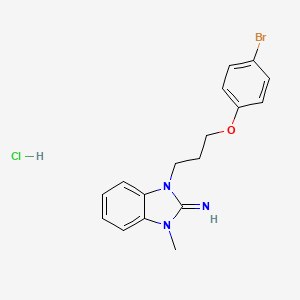 molecular formula C17H19BrClN3O B4212030 1-[3-(4-bromophenoxy)propyl]-3-methyl-1,3-dihydro-2H-benzimidazol-2-imine hydrochloride 