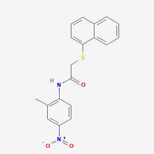 molecular formula C19H16N2O3S B4212041 N-(2-methyl-4-nitrophenyl)-2-(1-naphthylthio)acetamide 