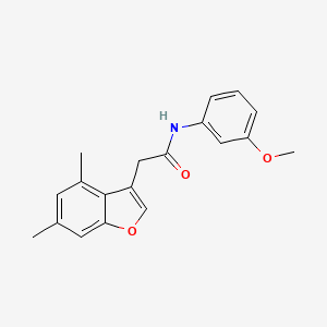 molecular formula C19H19NO3 B4212059 2-(4,6-dimethyl-1-benzofuran-3-yl)-N-(3-methoxyphenyl)acetamide 