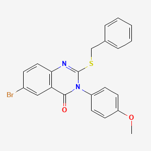 2-(benzylthio)-6-bromo-3-(4-methoxyphenyl)-4(3H)-quinazolinone