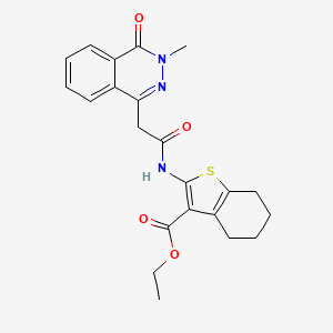 Ethyl 2-{[(3-methyl-4-oxo-3,4-dihydrophthalazin-1-yl)acetyl]amino}-4,5,6,7-tetrahydro-1-benzothiophene-3-carboxylate