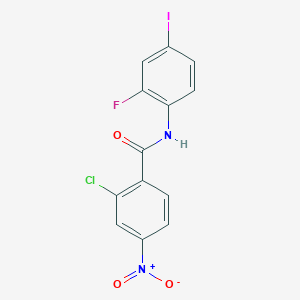 2-chloro-N-(2-fluoro-4-iodophenyl)-4-nitrobenzamide