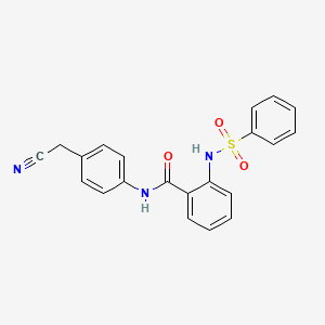 N-[4-(cyanomethyl)phenyl]-2-[(phenylsulfonyl)amino]benzamide