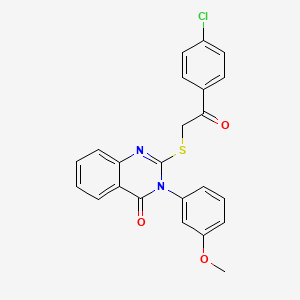 2-[2-(4-Chlorophenyl)-2-oxoethyl]sulfanyl-3-(3-methoxyphenyl)quinazolin-4-one