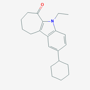 molecular formula C21H27NO B421220 2-Cyclohexyl-5-ethyl-7,8,9,10-tetrahydrocyclohepta[b]indol-6(5H)-one 