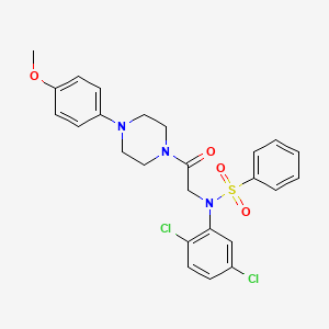 N-(2,5-dichlorophenyl)-N-[2-[4-(4-methoxyphenyl)piperazin-1-yl]-2-oxoethyl]benzenesulfonamide