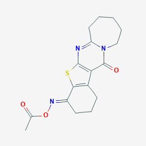 molecular formula C17H19N3O3S B421221 (4E)-4-[(acetyloxy)imino]-2,3,4,7,8,9,10,11-octahydro[1]benzothieno[2',3':4,5]pyrimido[1,2-a]azepin-13(1H)-one 