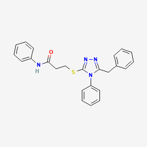 molecular formula C24H22N4OS B4212228 3-[(5-benzyl-4-phenyl-4H-1,2,4-triazol-3-yl)sulfanyl]-N-phenylpropanamide 