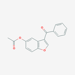 molecular formula C17H12O4 B421224 3-Benzoyl-1-benzofuran-5-yl acetate 