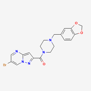 [4-(1,3-BENZODIOXOL-5-YLMETHYL)PIPERAZINO](6-BROMOPYRAZOLO[1,5-A]PYRIMIDIN-2-YL)METHANONE