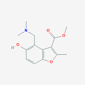 molecular formula C14H17NO4 B421226 Methyl 4-[(dimethylamino)methyl]-5-hydroxy-2-methyl-1-benzofuran-3-carboxylate CAS No. 352553-01-6