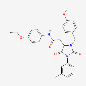 N-(4-ethoxyphenyl)-2-[3-(4-methoxybenzyl)-1-(3-methylphenyl)-2,5-dioxo-4-imidazolidinyl]acetamide