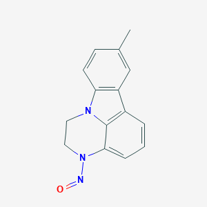 molecular formula C15H13N3O B421230 8-Methyl-3-nitroso-2,3-dihydro-1H-pyrazino[3,2,1-jk]carbazole 