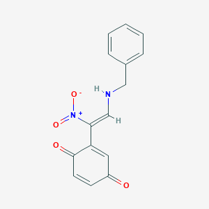 molecular formula C15H12N2O4 B421233 2-{2-(Benzylamino)-1-nitrovinyl}benzo-1,4-quinone 