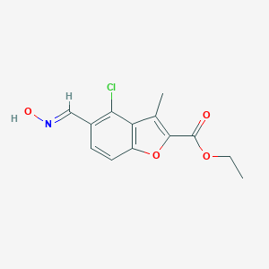molecular formula C13H12ClNO4 B421235 ethyl 4-chloro-5-[(E)-(hydroxyimino)methyl]-3-methyl-1-benzofuran-2-carboxylate CAS No. 324022-76-6