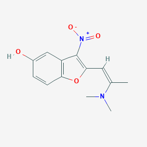 molecular formula C13H14N2O4 B421237 2-[2-(Dimethylamino)-1-propenyl]-3-nitro-1-benzofuran-5-ol 