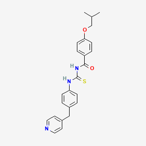 molecular formula C24H25N3O2S B4212393 4-isobutoxy-N-({[4-(4-pyridinylmethyl)phenyl]amino}carbonothioyl)benzamide 